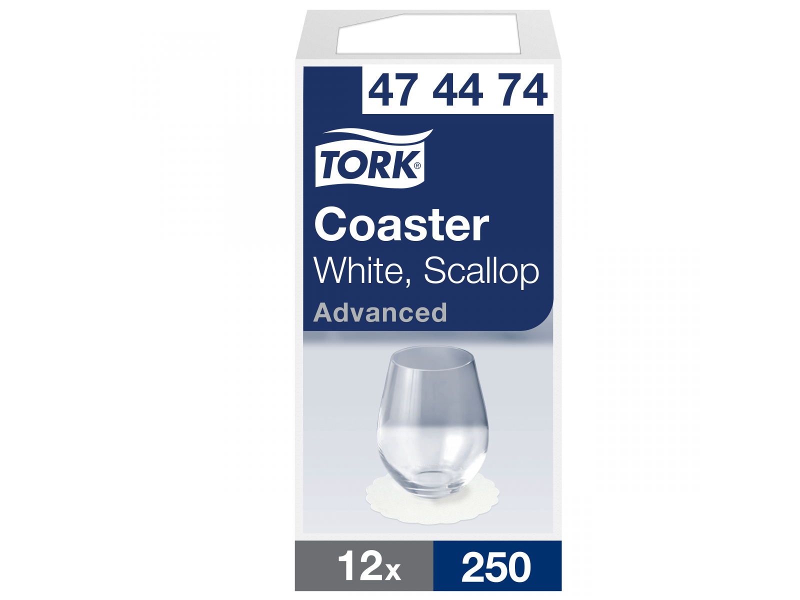 Podkładka pod szklanki filiżanki TORK 474474 Biała Karton 3000 sztuk (12 x 250)
